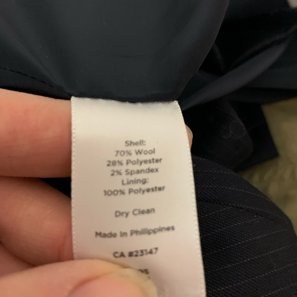 Talbots classic blazer Navy Blue pinstripe - Picture 5 of 5